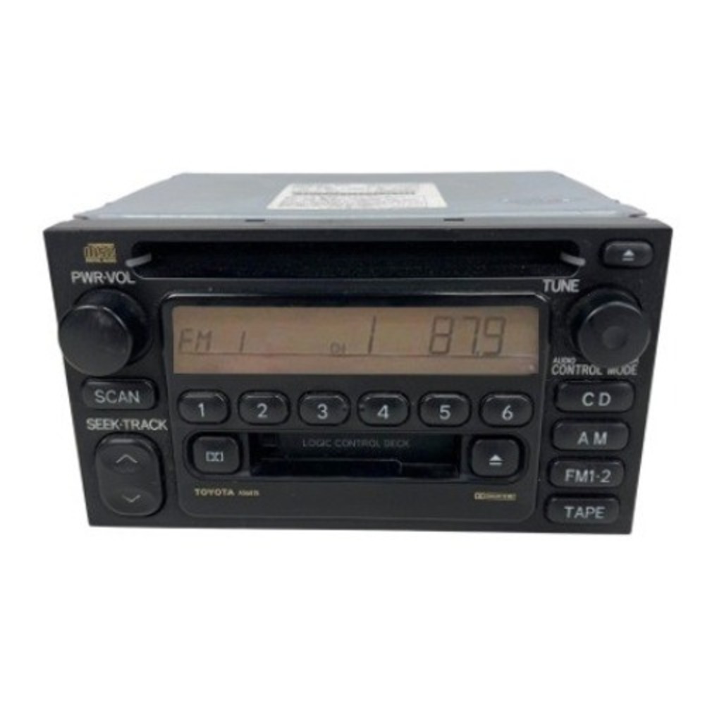 Toyota AM FM CD Cassette Radio Player OEM 86120-AD020 A56815 CQ-JT1010X Black